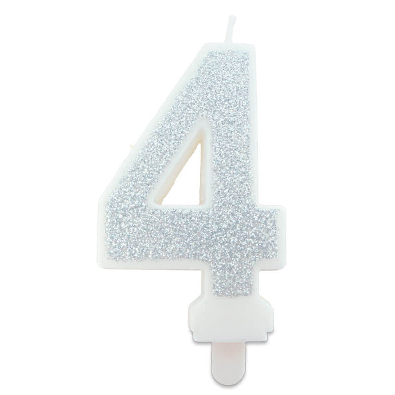 Silver sifferljus nummer 4