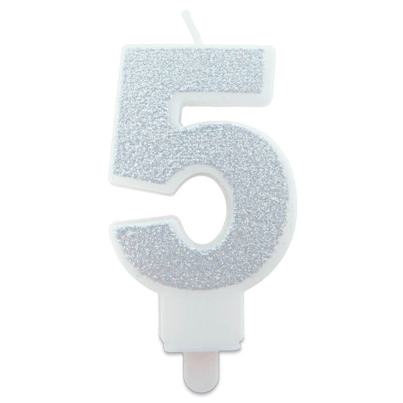 Silver sifferljus nummer 5