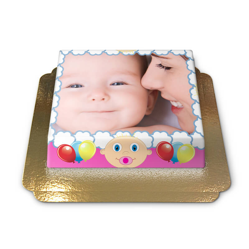 FototÄrta med babyram, rosa