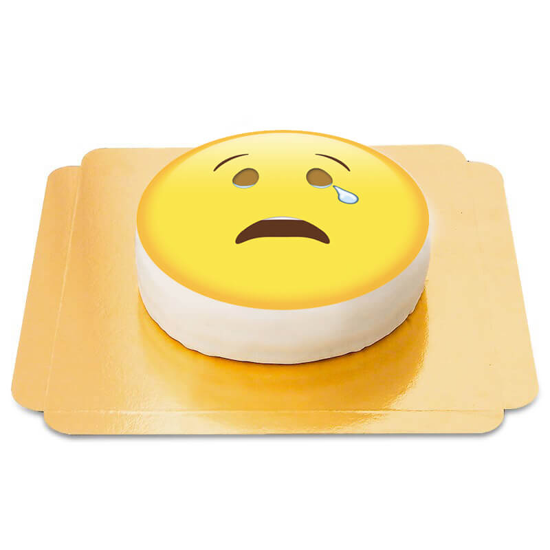 Gråtande emojitårta