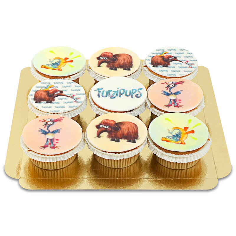 Dragon Furzipups & hans vÀnner cupcakes (9 stycken)
