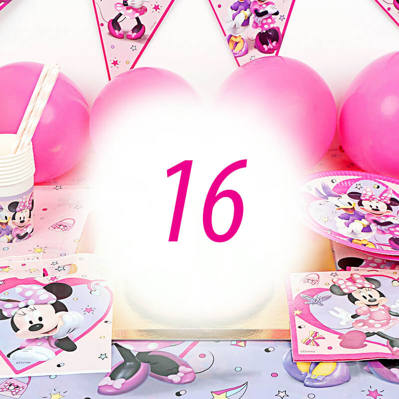 Partyset Mimmi Pigg® för 16 personer - utan tårta