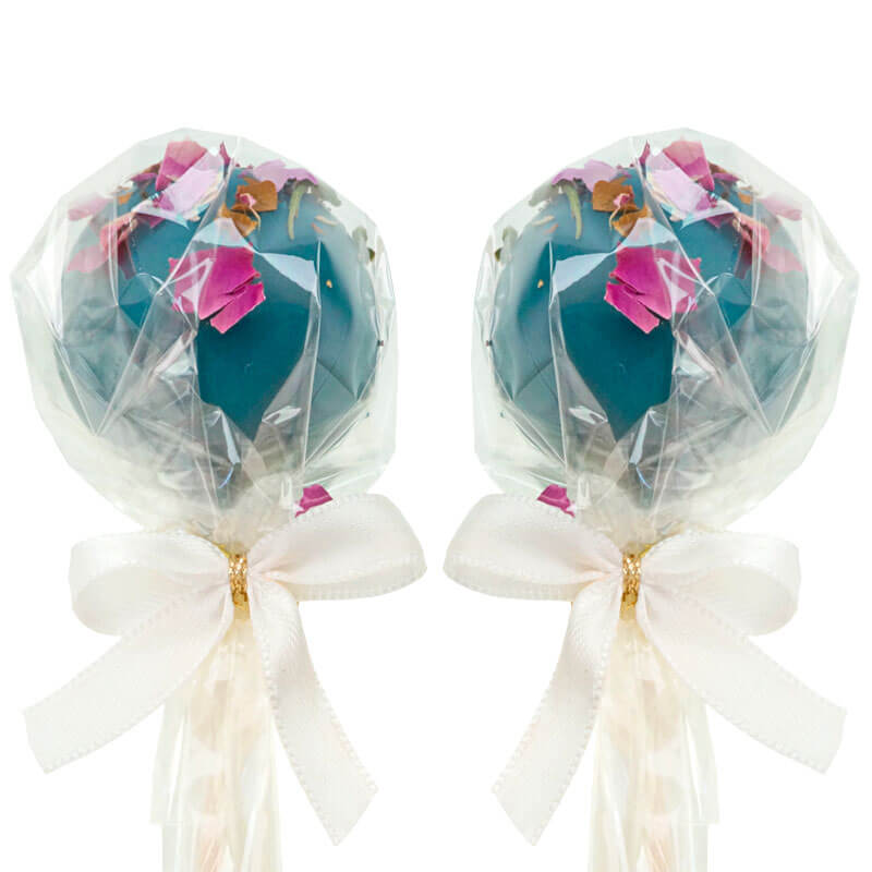 BlÄa Cake-Pops med Rosdekoration (12 st)