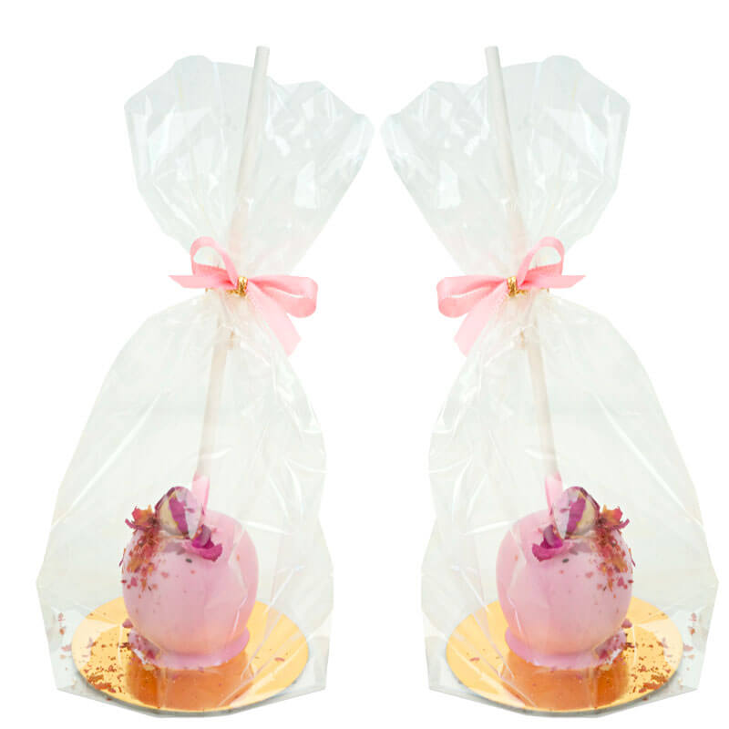 Rosa Deluxe-Cake-Pops med rosenblad (10 st)