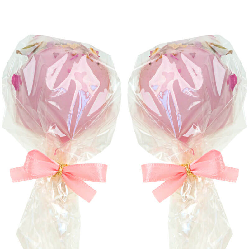 Rosa Cake-Pops med Rosdekoration (12 st)