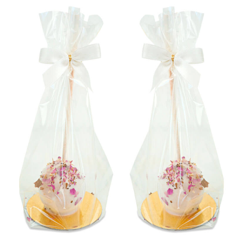Vita Deluxe-Cake-Pops med rosenblad (10 st)