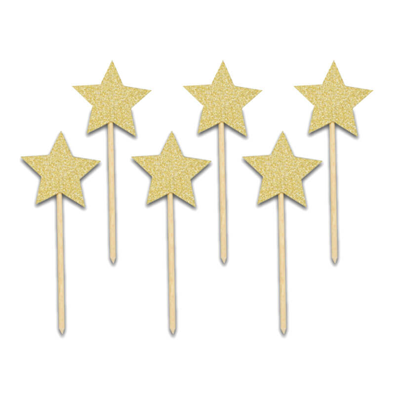 Cake Topper StjÀrnor (6 st)