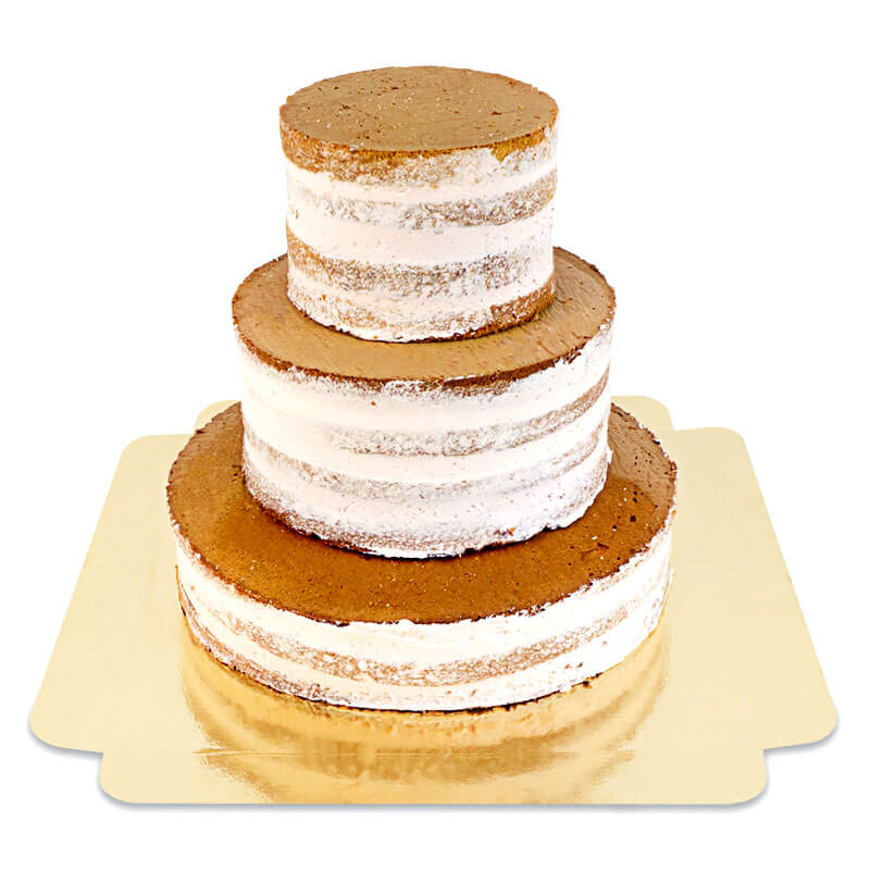 Naked cake vanilj i tre vÄningar