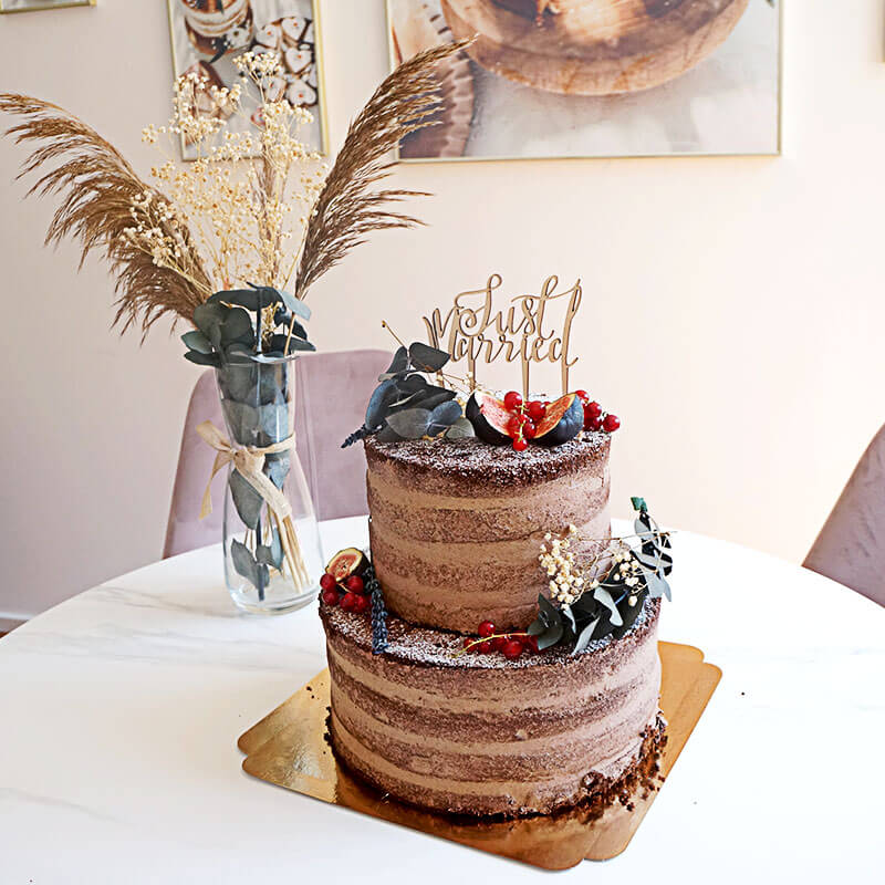 Green Wedding choklad 2 vån - inkl. Cake topper m.m.