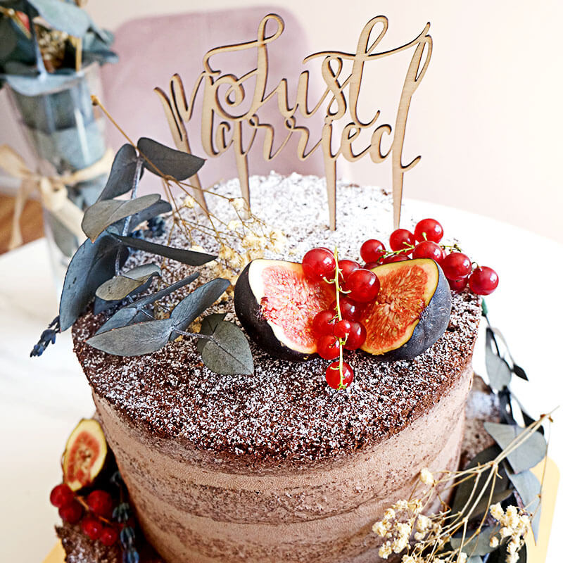 Green Wedding choklad 2 vån - inkl. Cake topper m.m.