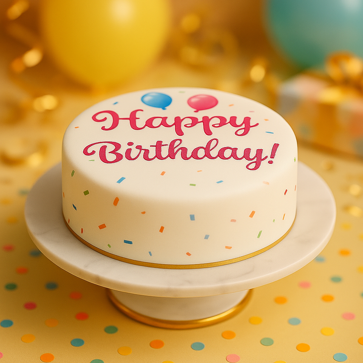 Happy Birthday tårta, rosa