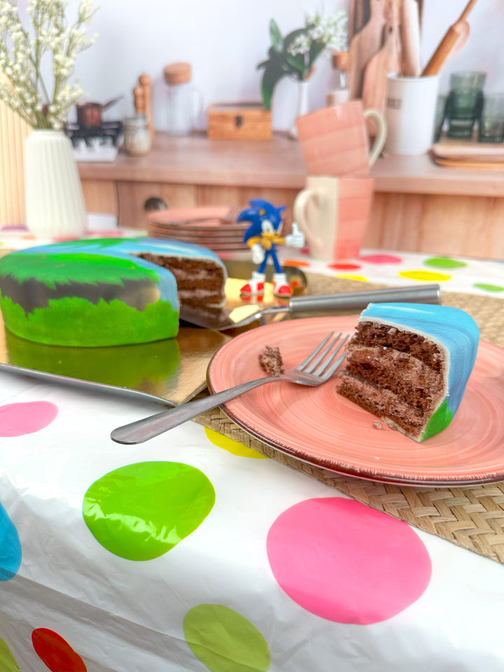 Sonic®-figur på ö-tårta