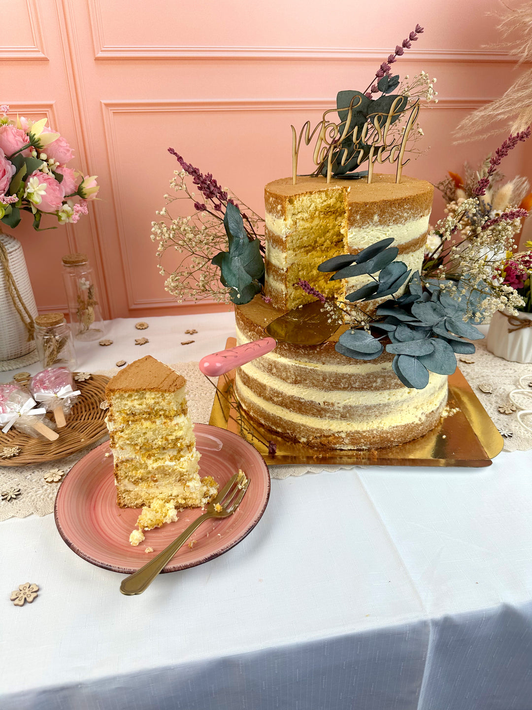 Naked Cake, bröllopstårta