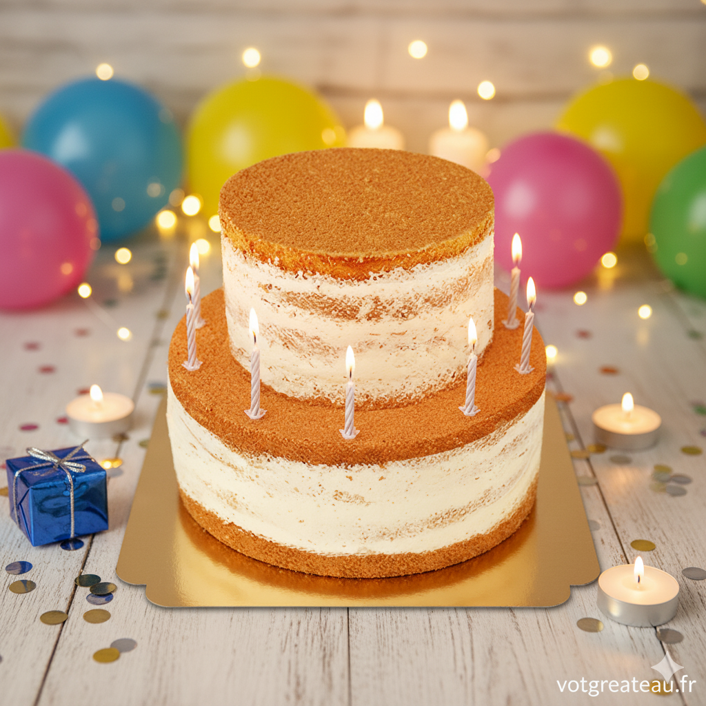 Naked Cake tvåvåningstårta