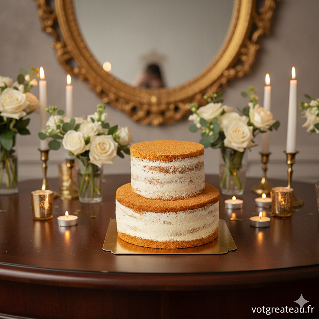 Naked Cake tvåvåningstårta