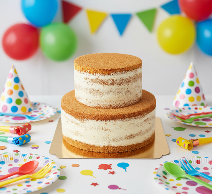 Naked Cake tvåvåningstårta