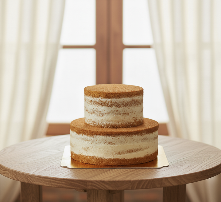 Naked Cake tvåvåningstårta