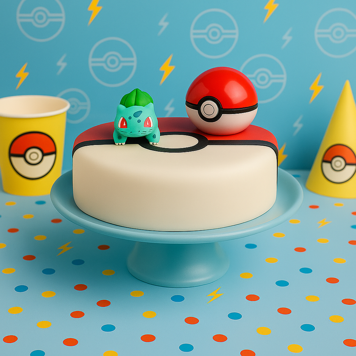 Spelbolltårta med Pokémon®-figur