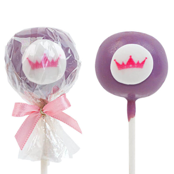 Enfärgade färgglada Cake Pops med logotyp (12 stycken)