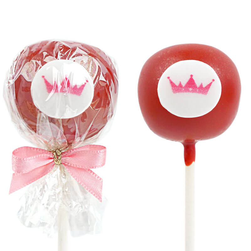 Enfärgade färgglada Cake Pops med logotyp (12 stycken)