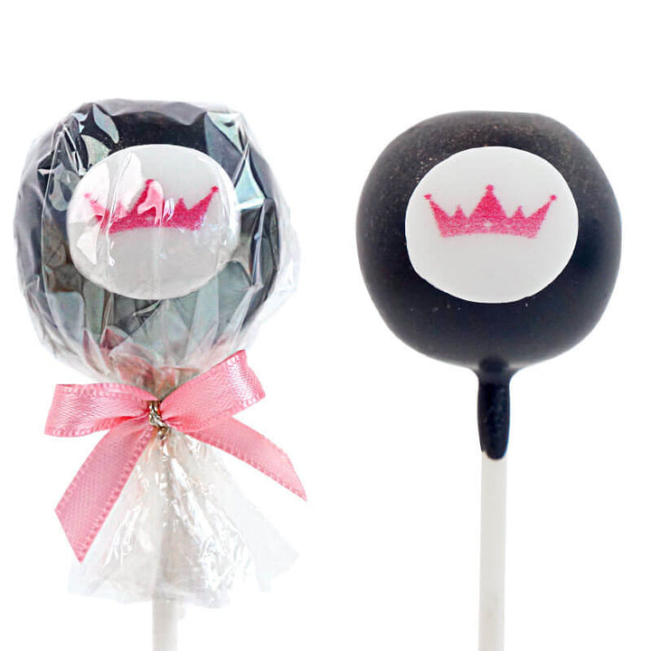 Enfärgade färgglada Cake Pops med logotyp (12 stycken)