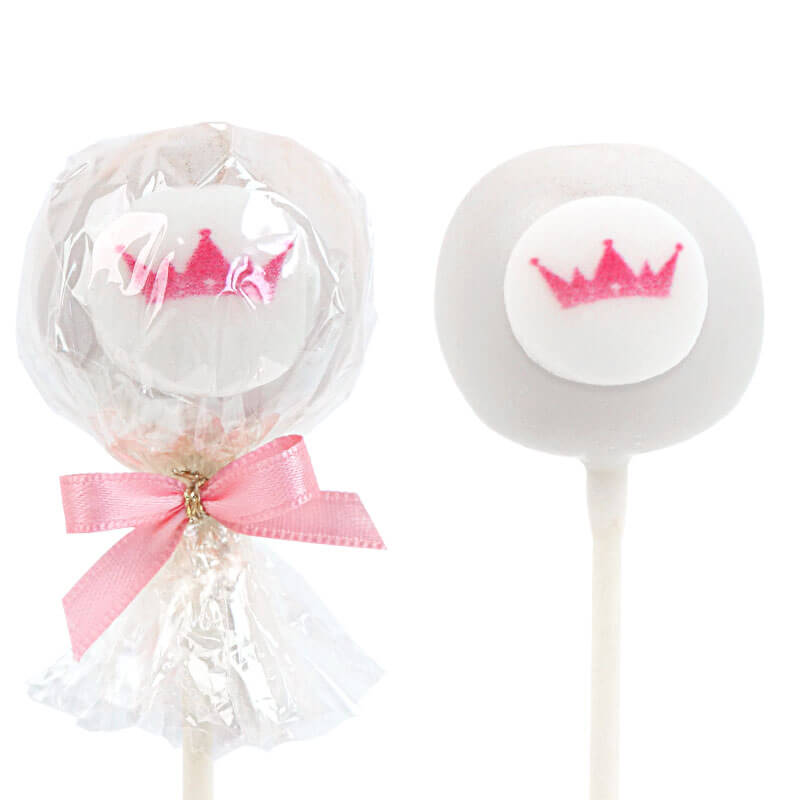 Enfärgade färgglada Cake Pops med logotyp (12 stycken)