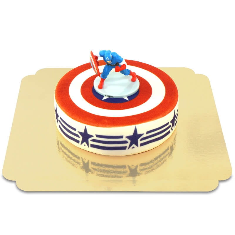 Captain America® på Stars-and-Stripestårta