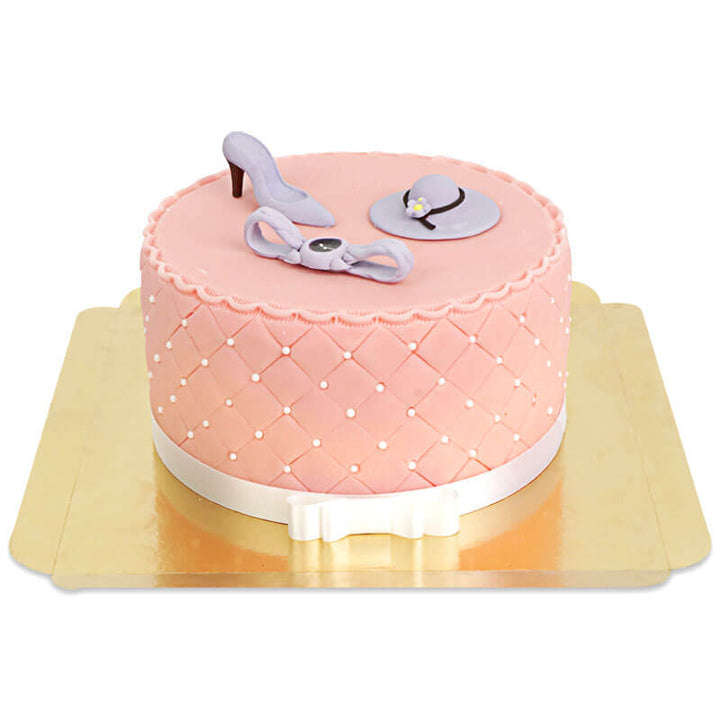 Deluxe Make-Up Cake med vitt band