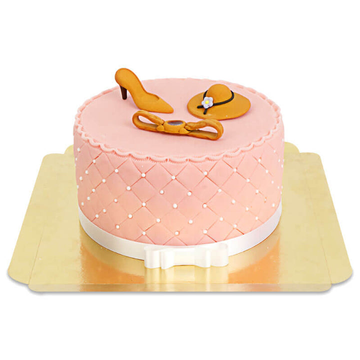 Deluxe Make-Up Cake med vitt band