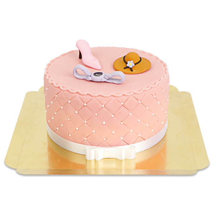 Deluxe Make-Up Cake med vitt band