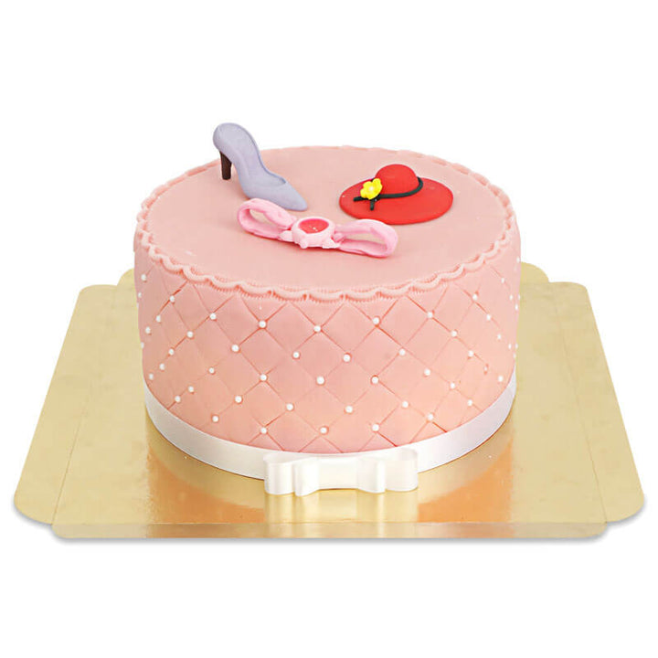 Deluxe Make-Up Cake med vitt band