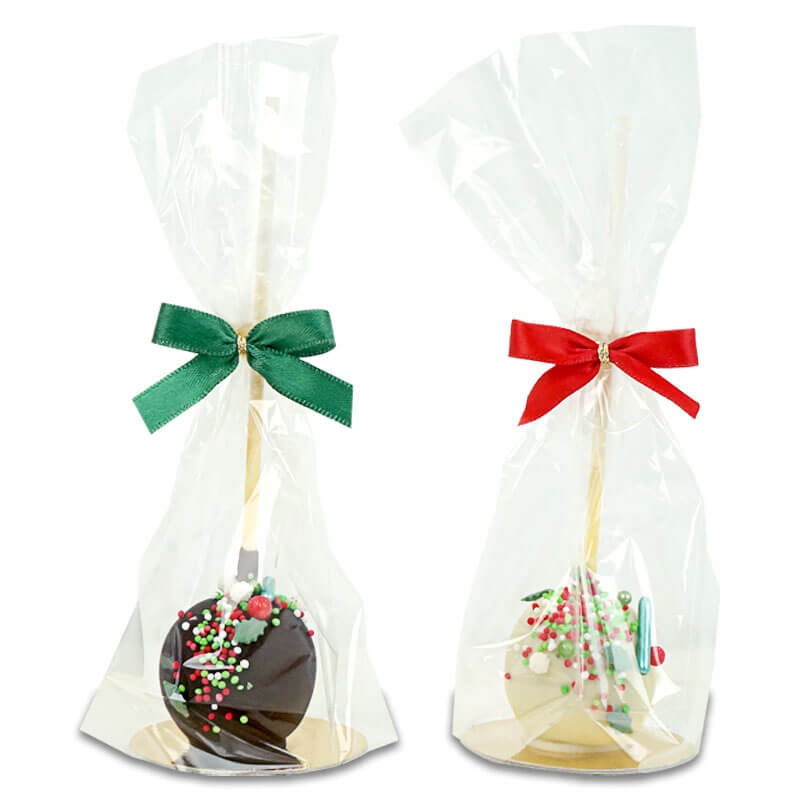 Deluxe Jul-Cake-Pops med röd-grönt strössel (10 st)