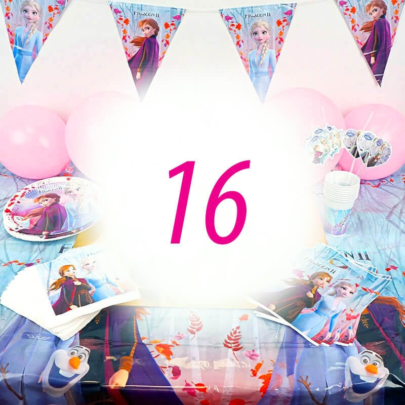 Frozen®-partyset för 16 personer - utan tårta