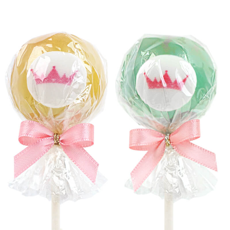 Färgglada Cake Pops med logotyp i 2 färger (2x6 stycken)