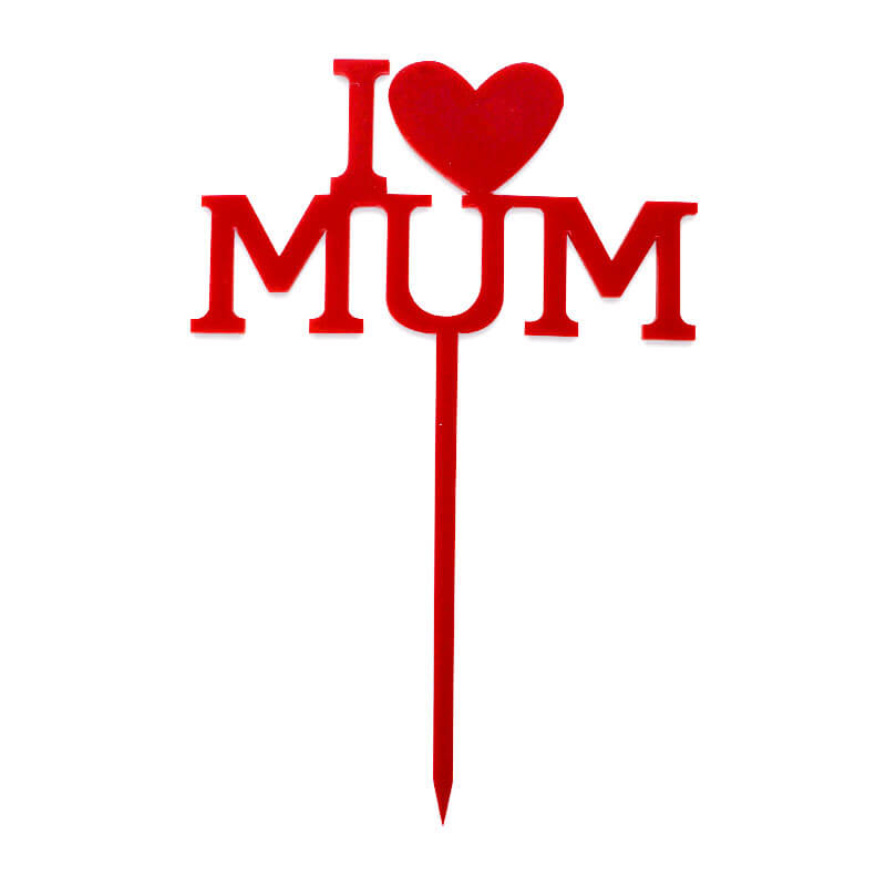 I love Mum Cake-Topper