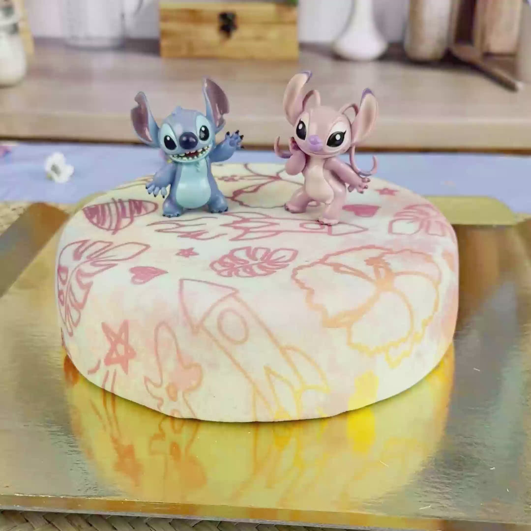 Angel & Stitch® på tårta