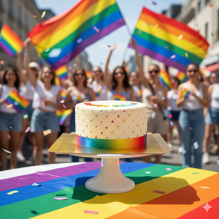 Pride Deluxe tårta - dubbel höjd