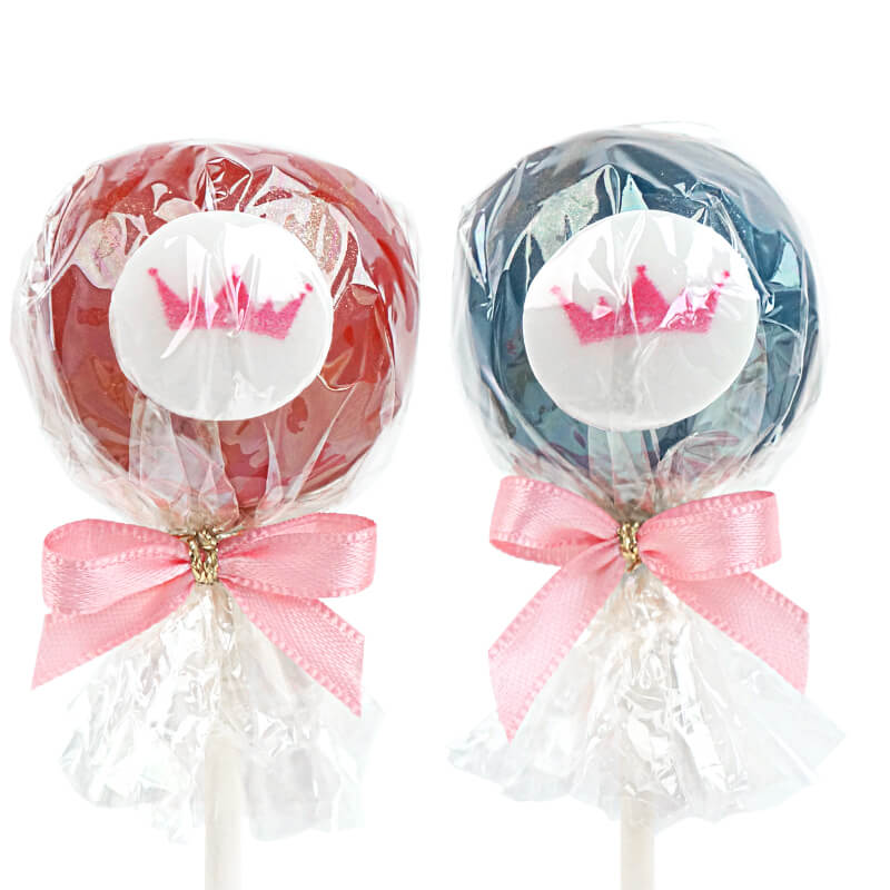 Färgglada Cake Pops med logotyp i 2 färger (2x6 stycken)