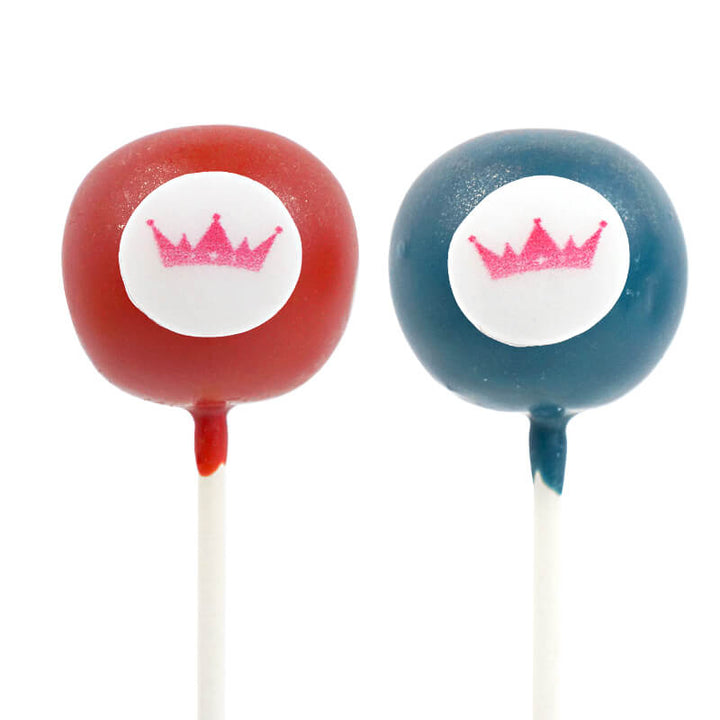 Färgglada Cake Pops med logotyp i 2 färger (2x6 stycken)