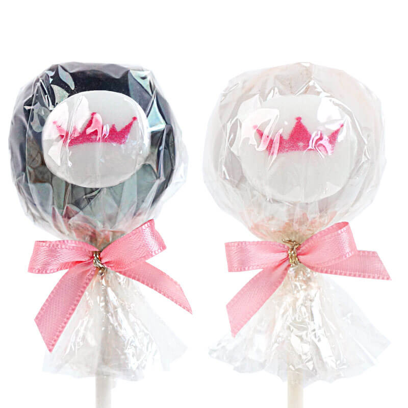 Färgglada Cake Pops med logotyp i 2 färger (2x6 stycken)