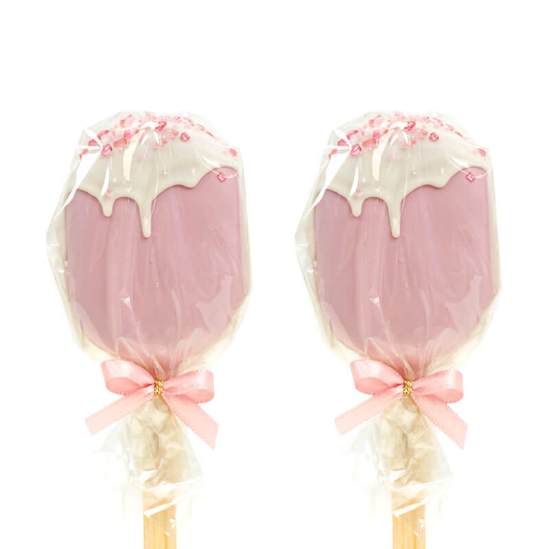 Rosa alla hjärtans dag Cake-Popsicle (10 st)