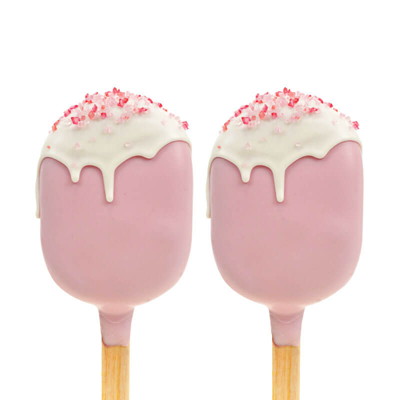 Rosa alla hjärtans dag Cake-Popsicle (10 st)