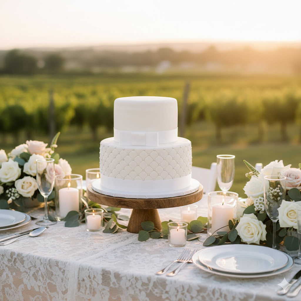 White Wedding Bröllopstårta